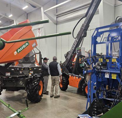 Over 400 exhibitors of all types of farm equipment and services.