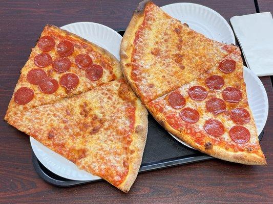 Slices aplenty: Pepperoni and cheese.