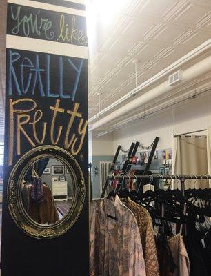 Positive and uplifting little reminders found sprinkled throughout the store.