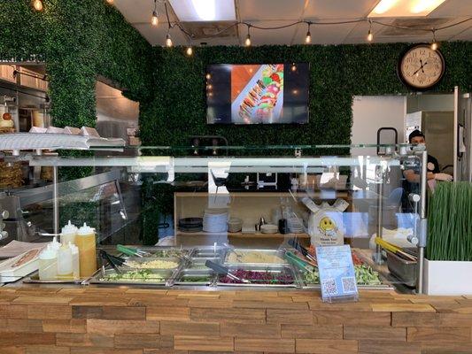 Getting fresh pita and sabich sandwiches