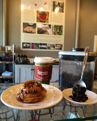 Great pairing Prana chai with a sticky bun