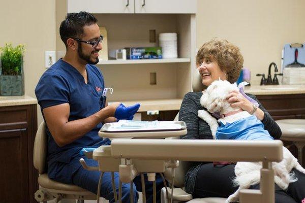 Meet Macie, our trained and certified therapy dog.