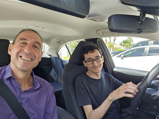 Learning to become a defensive driver. Omer is doing a great job.