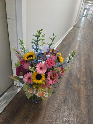 Happy Birthday arrangement