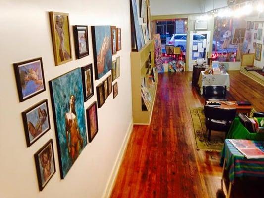 A view down the gallery.