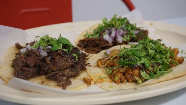 Tacos (Chicken Tinga, Barbacoa, Beef Birria)
