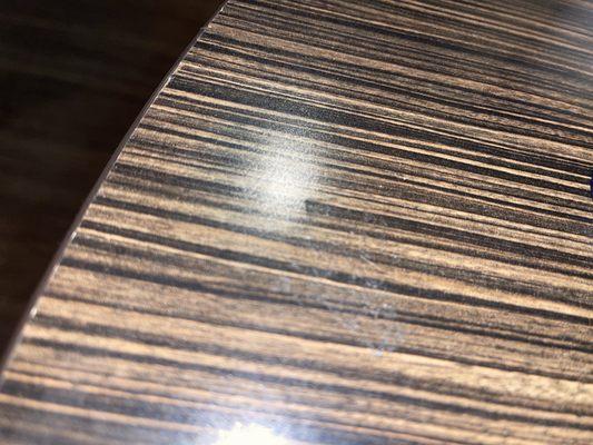 Sticky substance all over tables