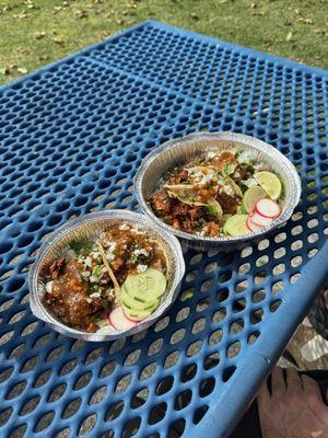 Carne asada and al pastor w hot