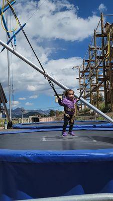 Trampoline. Must be 30 lbs, no crocs allowed