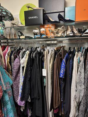 Suits and formal tops rack