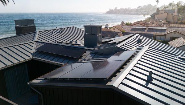 Standing Seam rooftop solar installation by the beach!