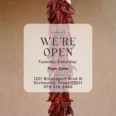 We are OPEN!!!