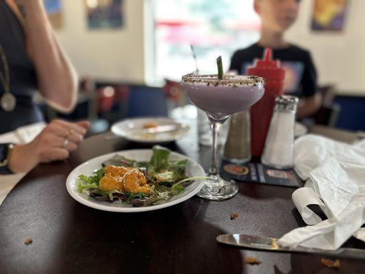 Boom Boom Shrimp and Butterfly Key Lime Margarita
