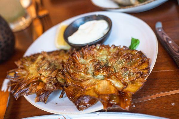 artichokes - my favorite dish of the meal