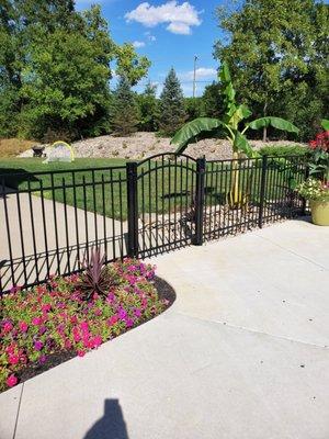 Aluminum Fence with gate by Dixie Fence in Dayton, OH.