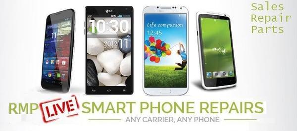 Smart phone repairs done by RMP Live.