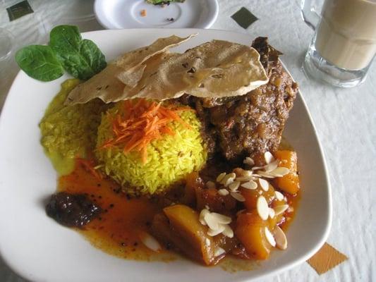 mango curry with chicken curry lunch special