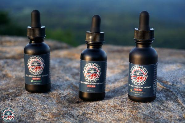 Tincture is made from 100% Veteran grown Hemp in North Carolina.