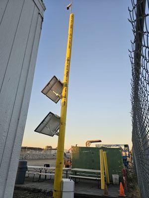 Solar Camera Pole Rental for surveillance on construction sites