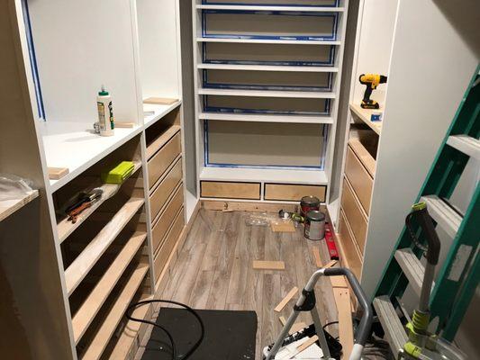 Built in closet cabinets