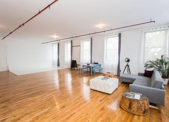 Loft Overview with cyc wall and lounge
