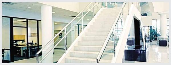 Trulite Envison Handrails: Deliver strength and beauty without negatively impacting visual space.