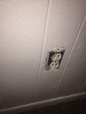 Outlets with no cover plates