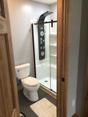 Part of a larger basement remodel, framing to finish including this bathroom.