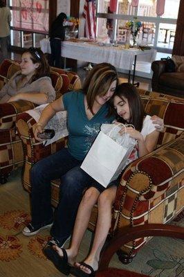 Hanging around by the fire. Comfy chairs for a casual get-together. In 2009, any resident could use it.