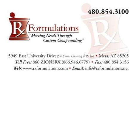 Rx Formulations