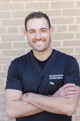 Dr. Rosen standing in front of the building where he open his practice in 2015! The Stone medical building! Office is now across the street!