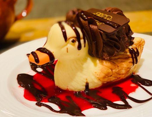 "White Chocolate Duck" Added to moi list of "Best dessert places" Moi #1 Celebratory dessert in America OuiOui.