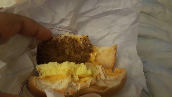 I ordered a steak bagel meal for breakfast. No onions it tasted like a burger. This steak bagel meal was disgusting.