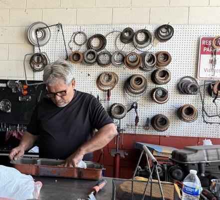 Sergio Salguero working to help a customer