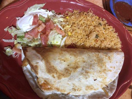 Shrimp quesadilla