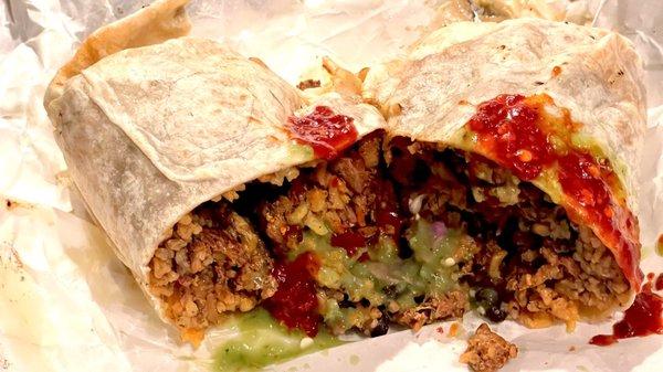 Al pastor burrito. $9 + tip