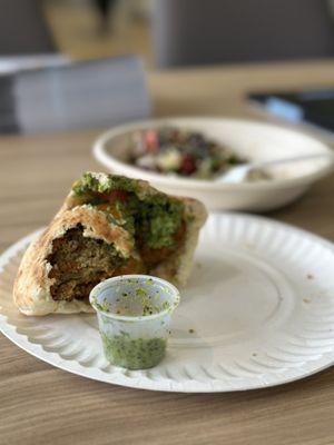 DIY Falafel Bowl...pita not included.