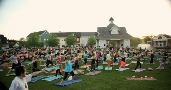 Our free outdoor yoga and live music event
