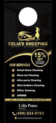 Celia’s sweeping beauty cleaning