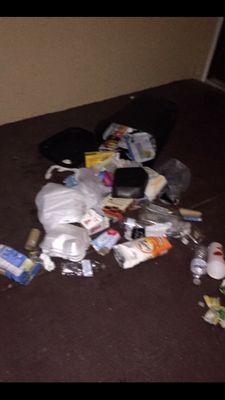 Trash messed on second floor!!!