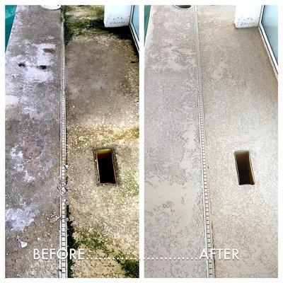 Flocrete repair and stain
