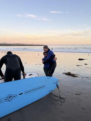 Javin and Ed celebrating.