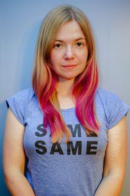 Fun vibrate haircolor