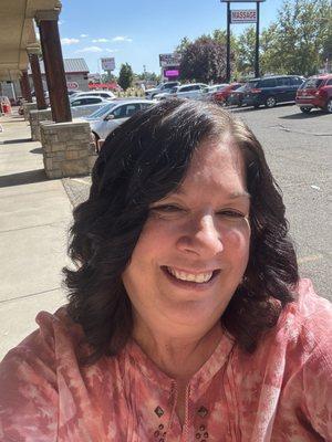 Hannah gave me a great haircut and curled all my hair! I love it! Thank you Hannah!