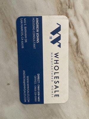 Knowledgeable gentleman. Friendly, doesn't waste your time.