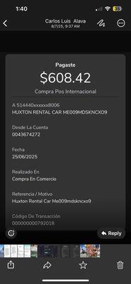 This is what I was supposed to pay