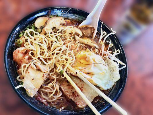 Extra sprouts and hitachi mushrooms!