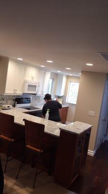 My awesome employee Sylivia made this kitchen look so nice!!