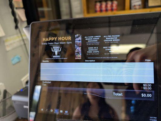 That's right, they have a Happy Meat Hour.