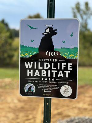 Our beautiful sites site on a 38 acre Certified Wildlife Habitat